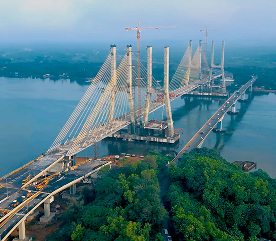 JSW Cement : Zuari Cable-Stayed Bridge, Goa