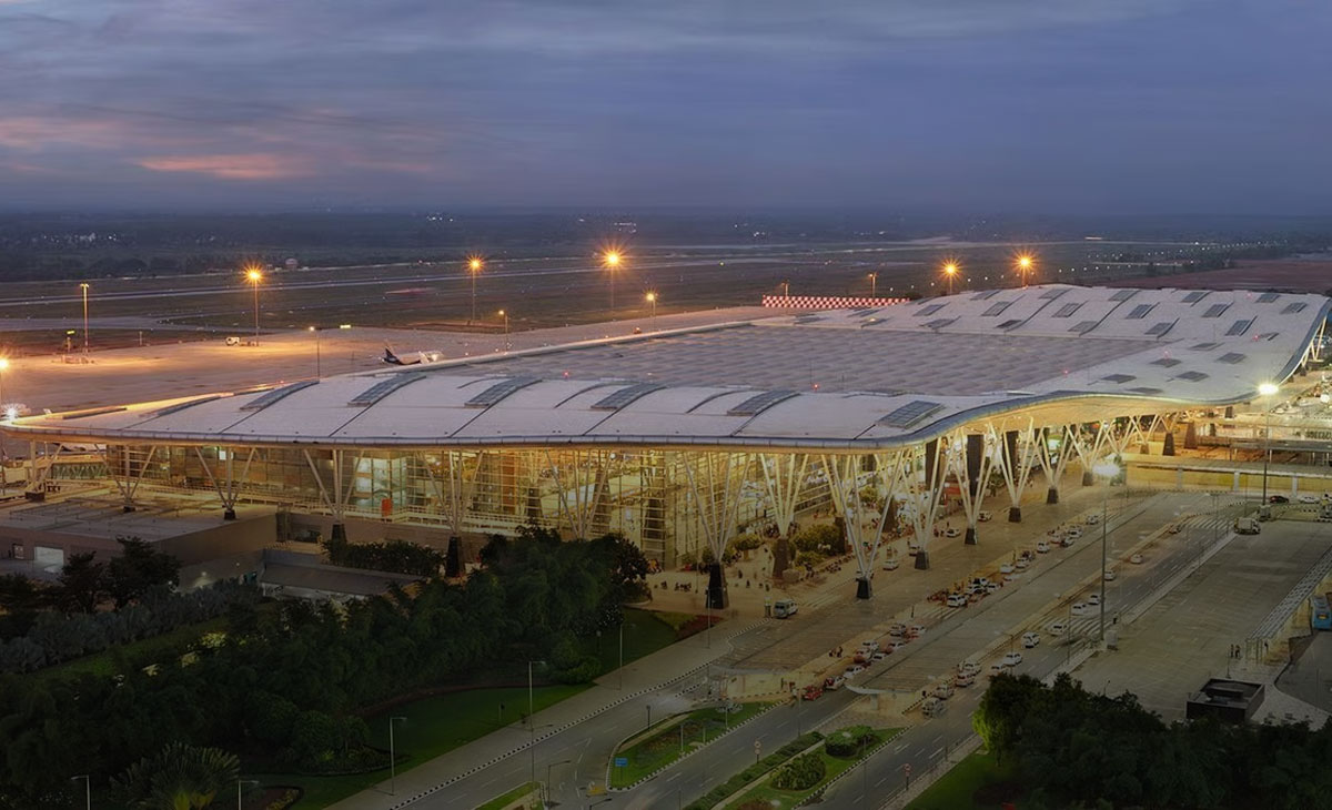 Elevated western cross-field taxiway at Kempegowda International Airport (KIA), Bangalore